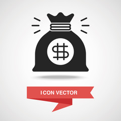 Poster - financial money bag icon