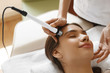 © puhhha - Skin Care. Woman Getting Facial Oxygen Jet Peeling Treatment