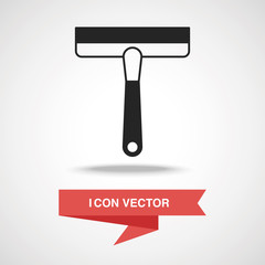 Sticker - cleaning brush icon