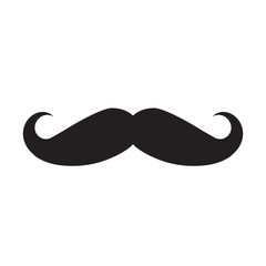 Wall Mural - mustache vector icon on white background.
