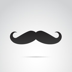 Wall Mural - mustache icon. vector art.
