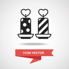 Poster - valentine's day candle icon