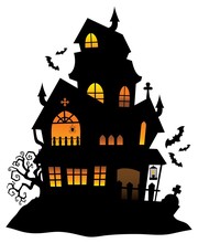 Haunted House Silhouette Theme Image 1