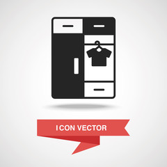 Sticker - closet cabinet icon