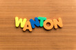 wanton colorful word
