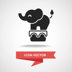 Sticker - circus elephant icon