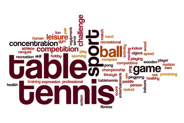 Poster - Table tennis word cloud concept