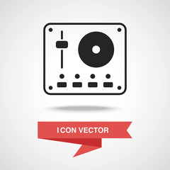 Canvas Print - DJ disk icon