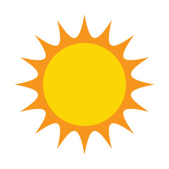 sun vector symbol icon design. illustration isolated on white ba