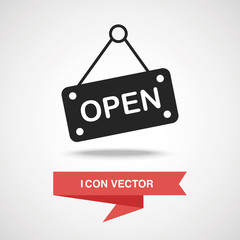 Poster - shop open icon