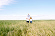 © zahar2000 - the happy family walks across the field