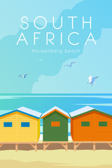 south africa. vector poster.