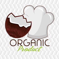 Poster - organic food chef hat