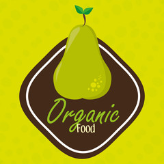 Poster - organic food fruit icon