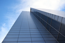 Business Office Building Exterior Against Blue Sky