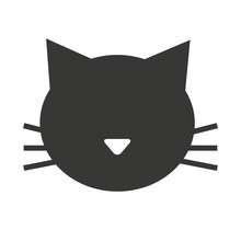 Cat Mascot Pet Silhouette Icon