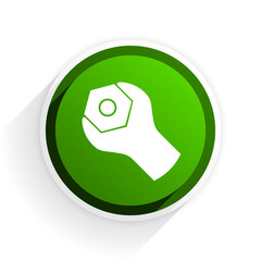 Poster - tools flat icon with shadow on white background, green modern design web element