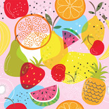 Seamless background with fruit design