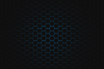 Poster - abstract Digital futuristic honeycomb background design metalic look