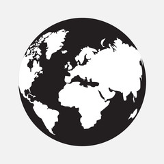 Wall Mural - vector planet earth icon.