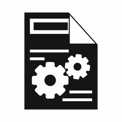 Poster - Web setting icon in simple style isolated on white background