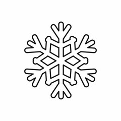 Poster - Snowflake icon in outline style isolated vector illustration