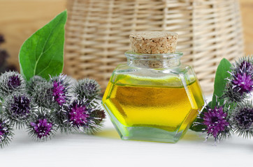 Small bottle of burdock oil