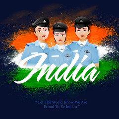 Sticker - Women Fighter Pilots for Indian Independence Day.