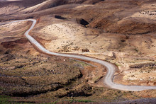 Desert Road Martian Like Landscape Of Santo Antao, Cape Verde