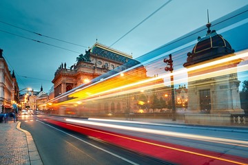 Wall Mural - Busy street in Prague