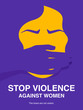 Hand of a man covering woman mouth. Sexual harassment, Stop violence against women, Workplace bullying concept poster.