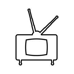 Tv technology retro vintage icon. Isolated and flat illustration. Vector graphic