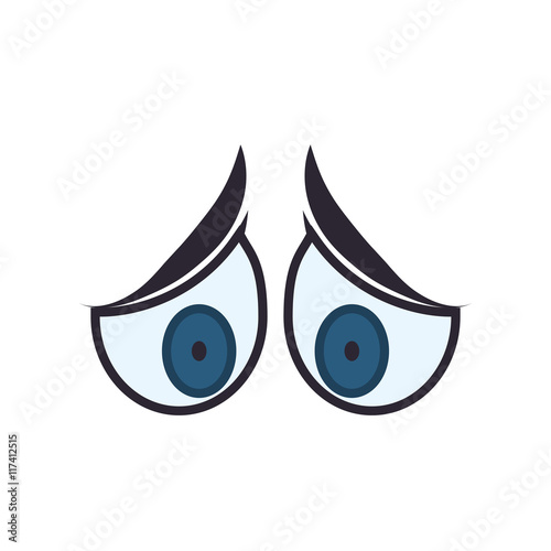 Face Sad Eyes Expression Cartoon Icon Isolated And Flat Illustration Vector Graphic Buy This Stock Vector And Explore Similar Vectors At Adobe Stock Adobe Stock