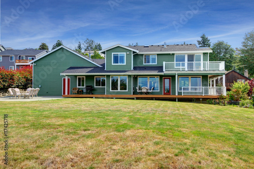 Backyard View Of Big Country Green House Buy This Stock Photo