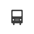 Bus icon. Bus Vector isolated on white background. Flat vector illustration in black. EPS 10