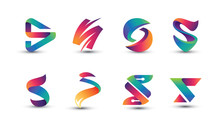 Abstract Colorful S Logo - Set Of Letter S Logo