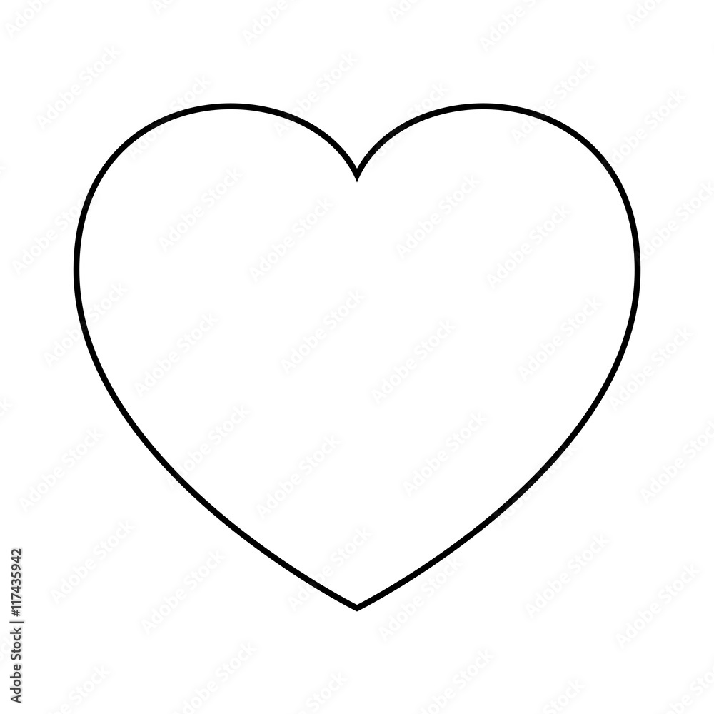 human-heart-silhouette-outline-love-design-vector-illustration