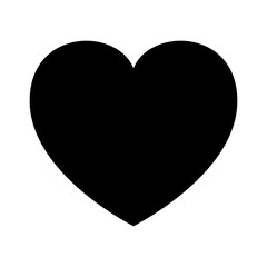 Sticker - human heart, silhouette, outline love design. Vector illustration isolated on white background