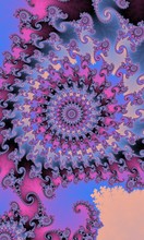 Abstract Spiral Design In Shades Of Purple, Fractal