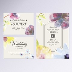 Sticker - Hand painted wedding invitation