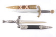 Roman military daggers on white background
