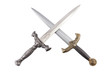 Roman military daggers on white background