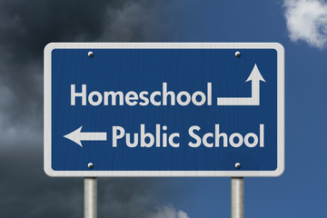 Wall Mural - Difference between going to HomeSchool or Public School