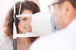 © Stocked House Studio - Optometrist doing sight testing for patient