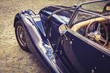 Vintage blue retro automobile