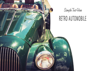 Vintage green retro automobile