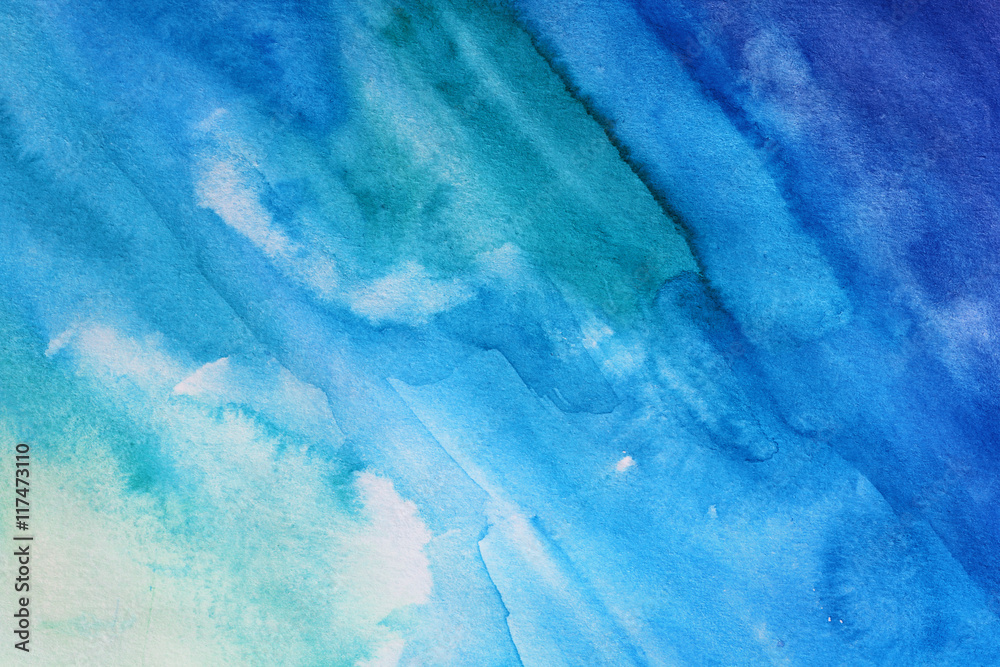 paper texture with stains blue watercolor, abstract background Stock ...