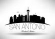 Vector San Antonio City Skyline Design