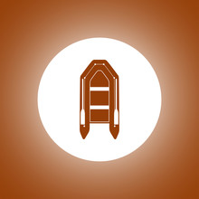 Inflatable Boat Flat Icon