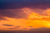 Fototapeta Desenie - colorful dramatic sky with cloud at sunset